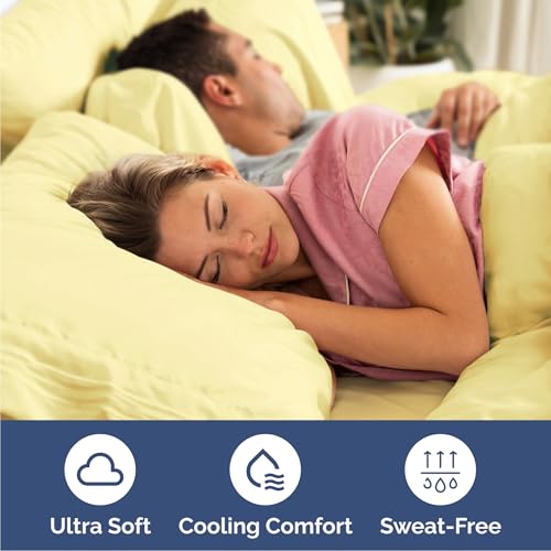 Queen Size 4 Piece Sheet Set (29 - Yellow / Queen)