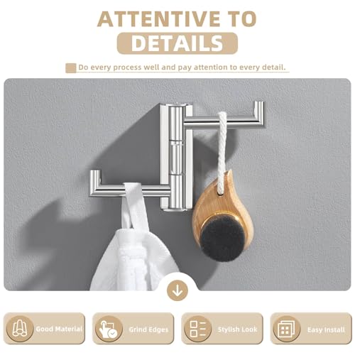 Bathroom Towel Hook Polished Chrome (1 Pack / Polished Chrome)