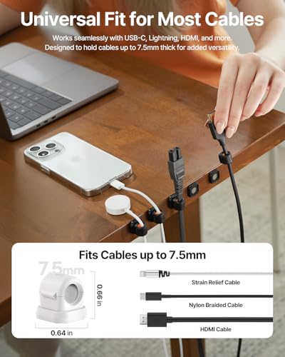 Magnetic Cable Clips 6 Pack