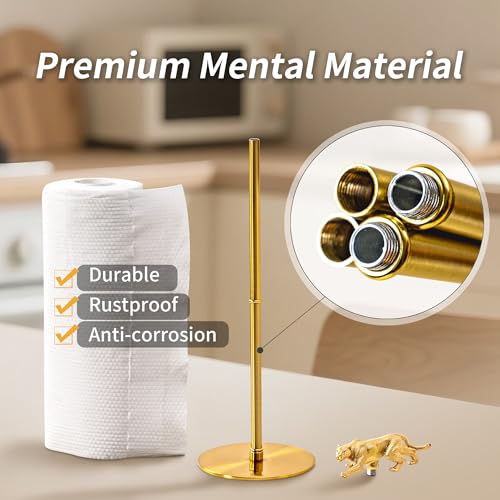 Gold Paper Towel Holder for Countertop (Leopard)