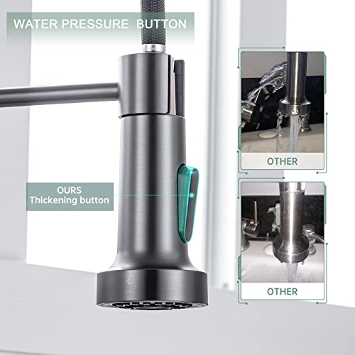 Pull Down Kitchen Faucet (Matte Gray)