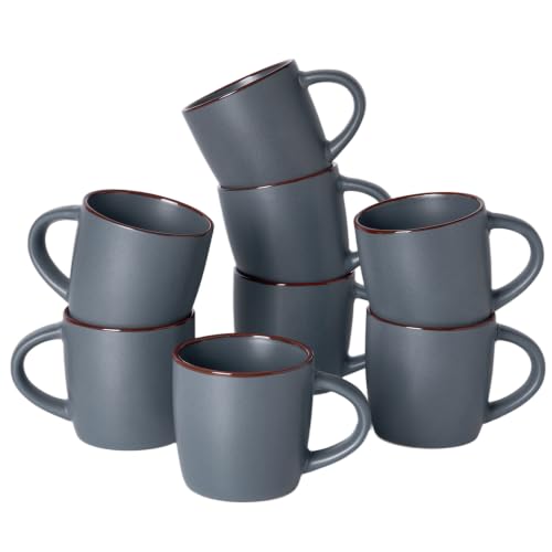 Mercury Coffee Mugs 13 oz (Mercury- Charcoal / 8 Count (Pack of 1))