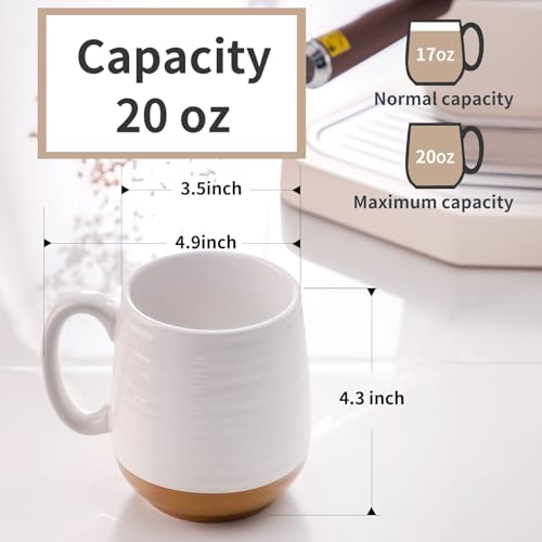20 oz Coffee Mugs (White & Black)