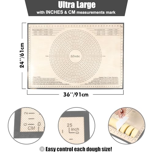 Silicone Pastry Mat 36X24 inch Baking mat Perfect for Dough
