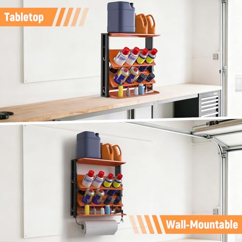 Spray Bottle Holder Wall (Orange / B-Spray Can Rack)
