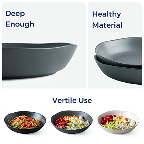 9.75'' Ceramic Large Pasta Bowls (Reactive Glaze / Set of 4)