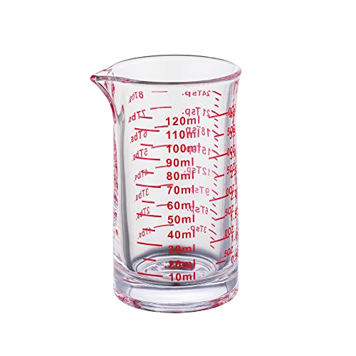 Ackers 4 Oz Glass Measuring Cup (Red)