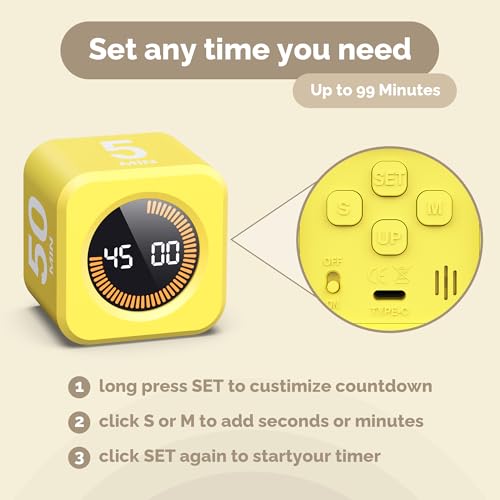 Timer Pomodoro (Yellow)