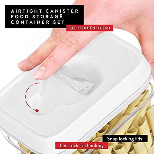 Airtight Food Storage Containers with White Lids 2L (4 Count)