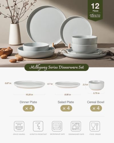 Milkyway 12 Piece Stoneware Dinnerware Set