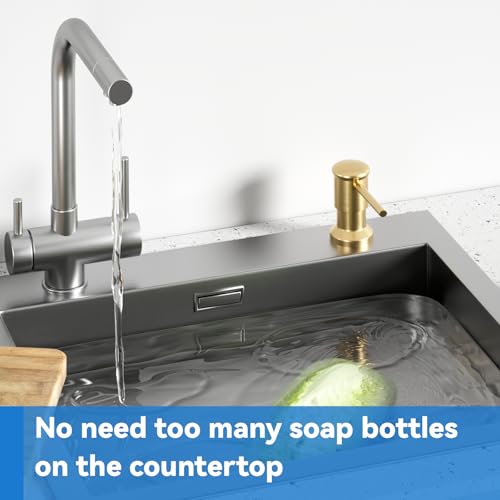 Dish Soap Dispenser (Gold / With Bottle)