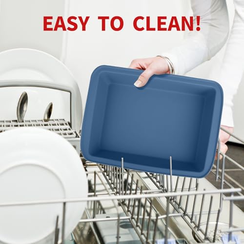 Silicone Baking Pan (Blue, 1 Pack)