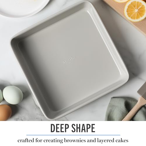 Gallen 9 Inch Square Nonstick Carbon Steel Cake Pan (Cool Gray / 9" Cake Pan)