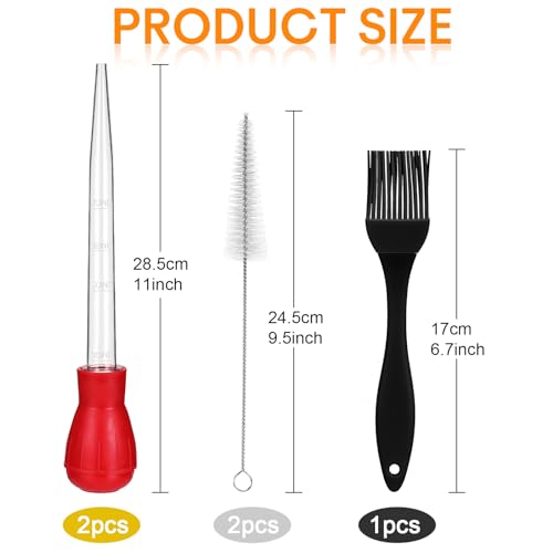 5 Pcs Large Turkey Baster Set for Cooking (5 Count)