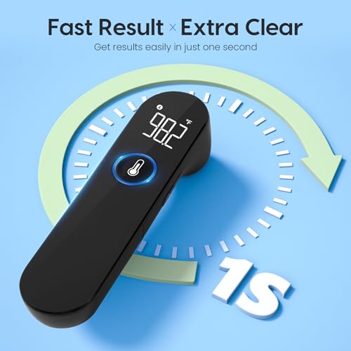 No Touch Baby Thermometer for Adults and Kids (Black)