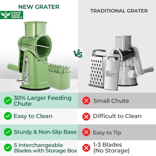 Rotary Cheese Grater (Green)