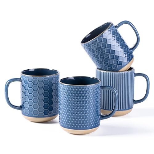 Coffee Mugs Set of 4 (Moonlight Blue / Set of 4 (16 Ounces))