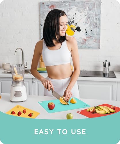 Cutting Board Alternative for Kitchen (Red / Mint / Yellow / 15"L x 12"W)