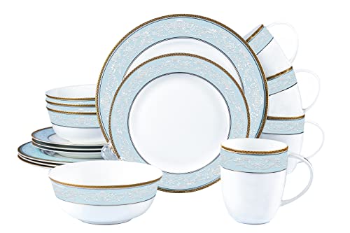 Fine Bone China Dinnerware Set (blue-green-1)