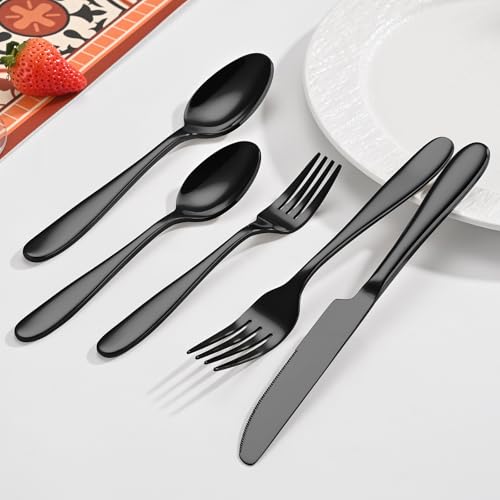 20 Piece Black Silverware Set (Black / 20 Piece)