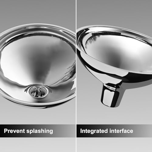 Stainless Steel Large Funnel with Filter