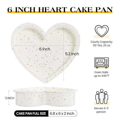 6 Inch Silicone Heart Shaped Cake Pans (Heart / 6 inch)