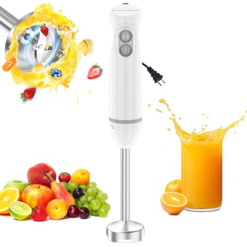 Immersion Blender with 2 Mixing Speed (White / Single)
