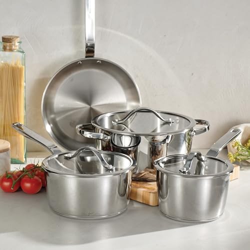 Tempo Tri Ply Base Stainless Steel 7 (Cookware Set / 7-Piece)