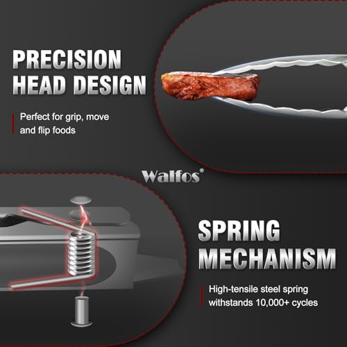 Stainless Steel Kitchen Tongs for Cooking (7+9+12inch / Stainless Steel)