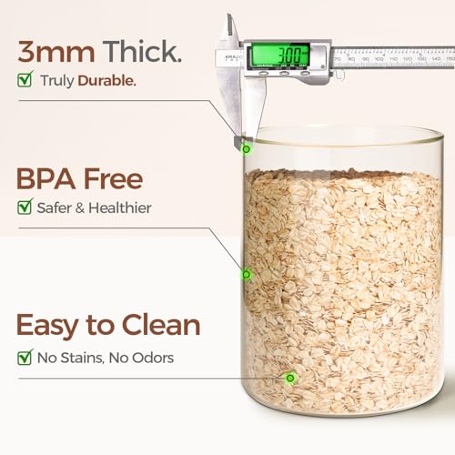 Flour Sugar Storage Containers 4 Qt (4 Qt x 2)