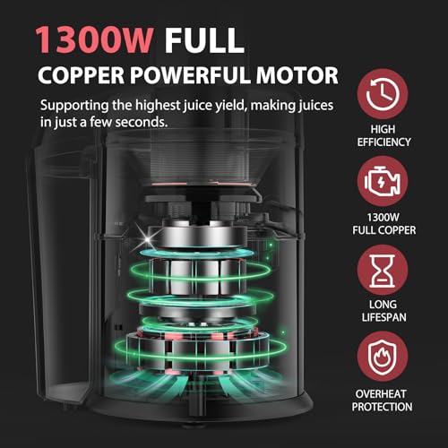 1300W Centrifugal Juicer Machine (Red)