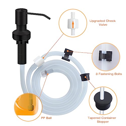 Sink Soap Dispenser for Kitchen Sink (Black)