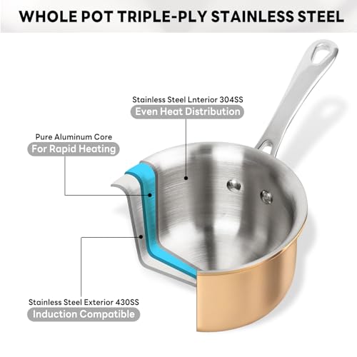 Mini Sauce Pan with Lid (0.34 QT / Rose Gold)
