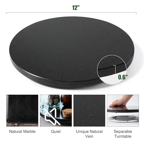 Marble Lazy Susan (Zimbabwe Black / 16")