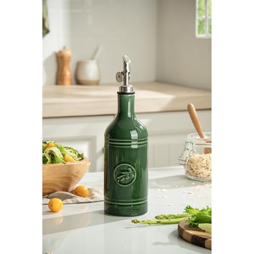 Olive Oil Dispenser Bottle with Spout (Jade Green)