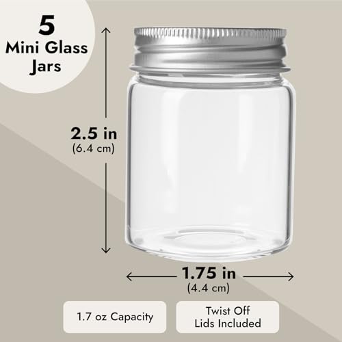 Mini Glass Spice Jars with Lids