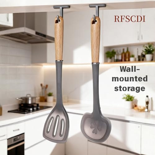 2 Piece Cooking Spatula Set (Gray)
