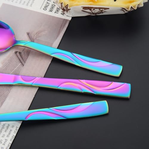 30 Piece Rainbow Silverware Set for 6 (Rainbow / 30-Piece)
