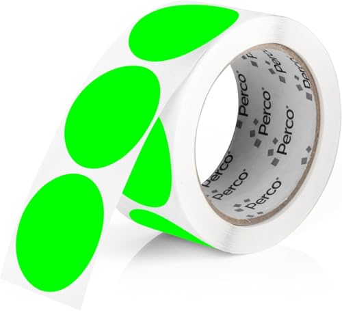 Neon Green Round Circle Dot Sticker 2 (Green - Neon / 2 Inch)