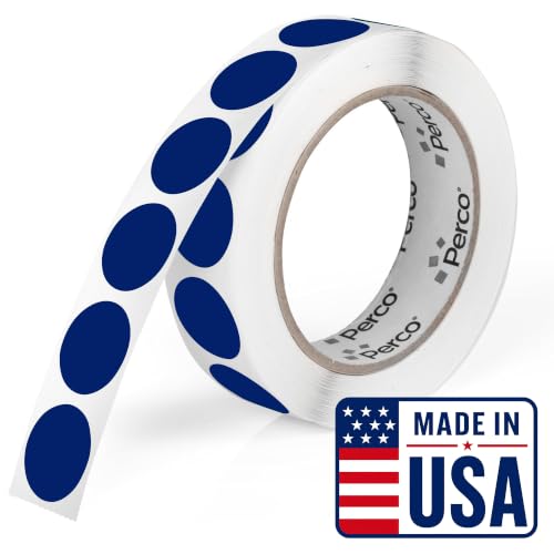 Dark Blue Round Circle Dot Sticker 1 (Blue - Dark / 1 Inch)