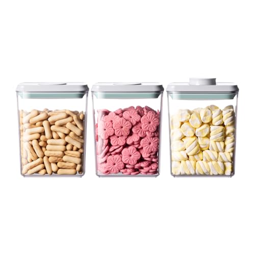 Airtight Food Storage Containers (1.3qt * 3 Pcs)