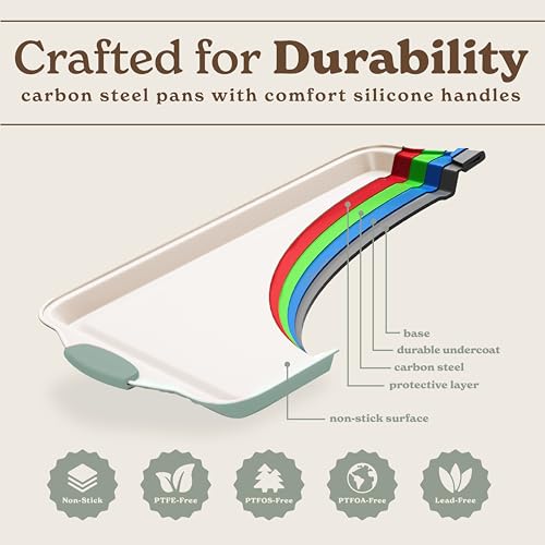 Nonstick Stackable Bakeware Set (Sage - 22 Pcs)
