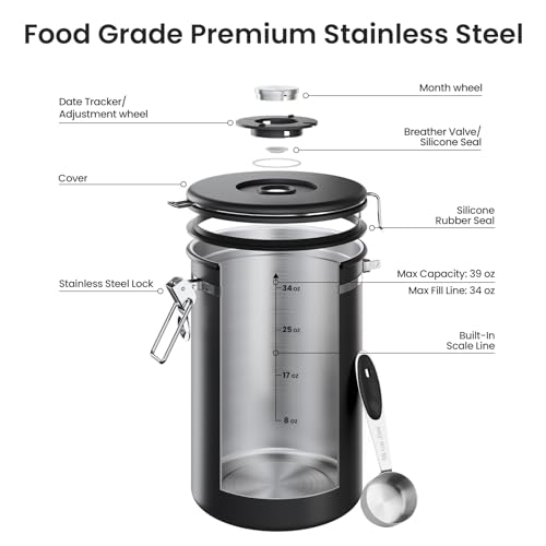 Coffee Canister (Black / 39 oz)