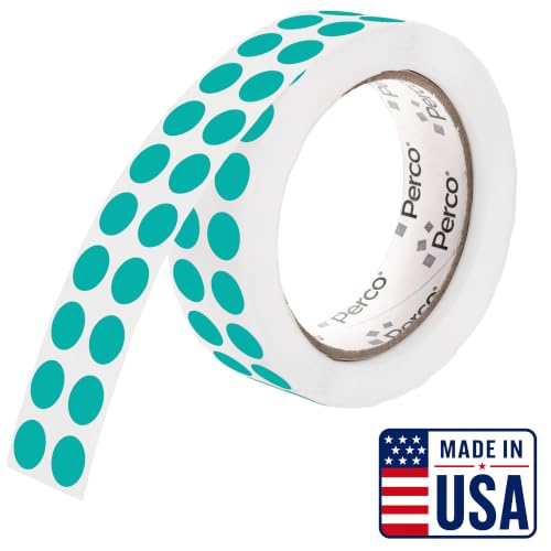Teal Round Circle Dot Sticker 1 (Teal / 0.5 Inch)