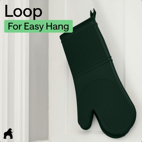 Silicone Oven Mitts (Hunter Green / 12.5" Oven Mitts)