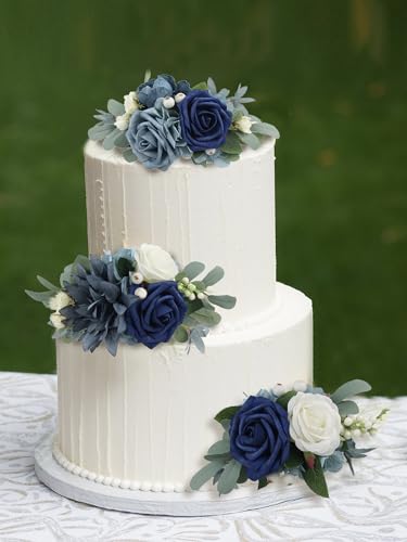 3Pcs Premade Cake Flowers (3 Count)