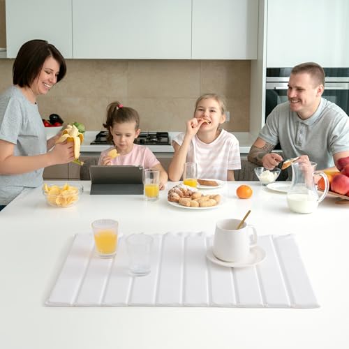 Stone Drying Mat for Kitchen Counter (White / 24.8" x 15.7")