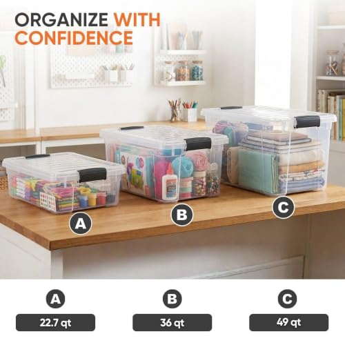 Storage Bins with Lids (36 Quart)