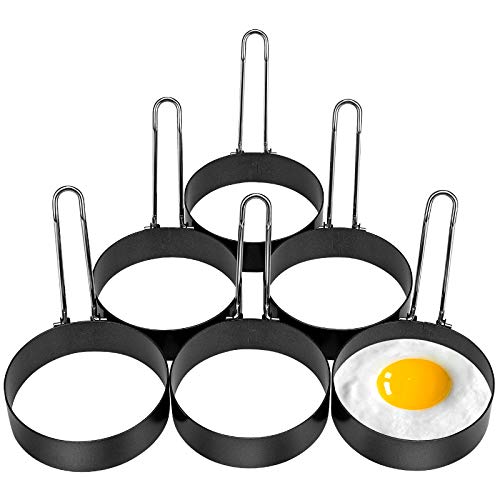6 Pack Griddle Egg Rings for Frying