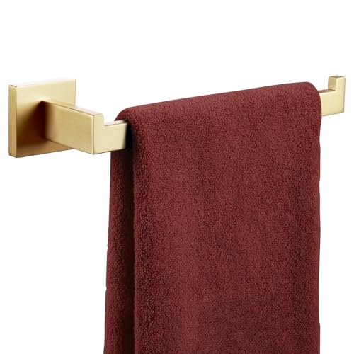 Towel Bar Gold Hand Towel Holder for Bathroom Kitchen Hardware Stainless Steel Wall Mounted (Brushed Gold)